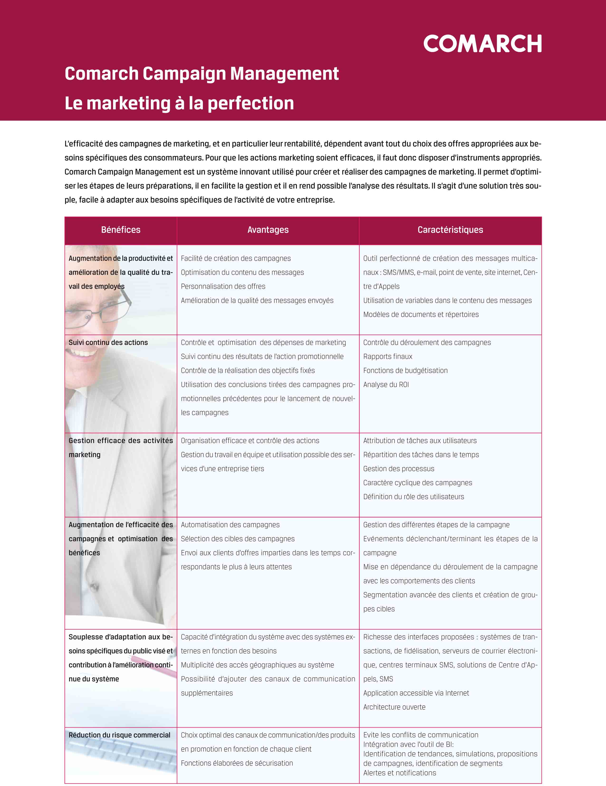 Cliquer pour télécharger la plaquette Comarch Campaign Management