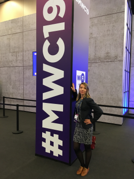 Sarah Colichet Comarch au salon Mobile World Congress 2019